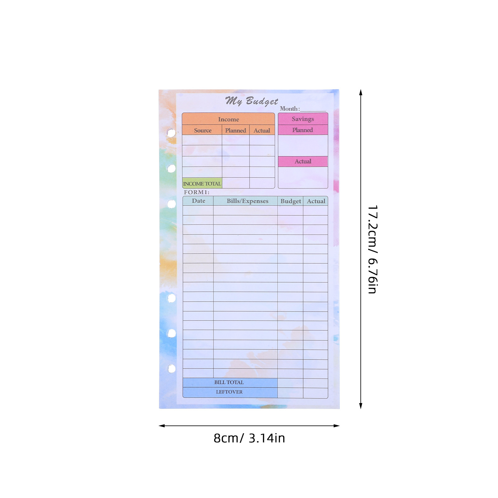 14Sheets A6 Refillable Budget  - Planner Weekly Budget ulasan dan harga