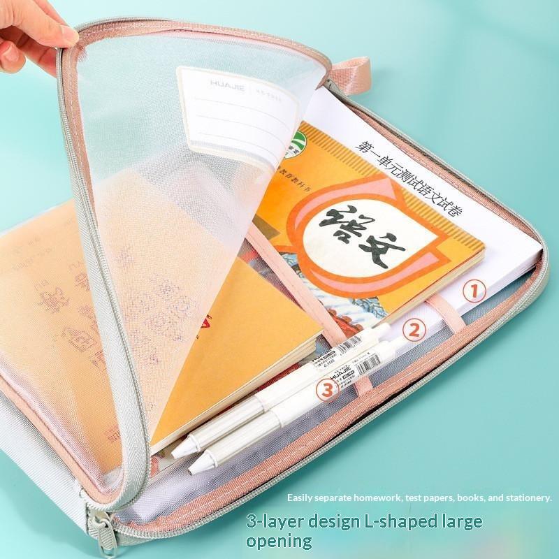 A4 Stationery Storage Bag Doub - Is Stationery Office Supply ulasan dan harga